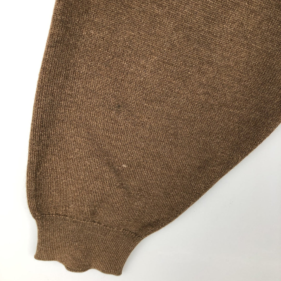Burberry's BURBERRY LONDON polo knit sweater, made in Spain, men's size XL Merino wool brown type Vintage Second Hand