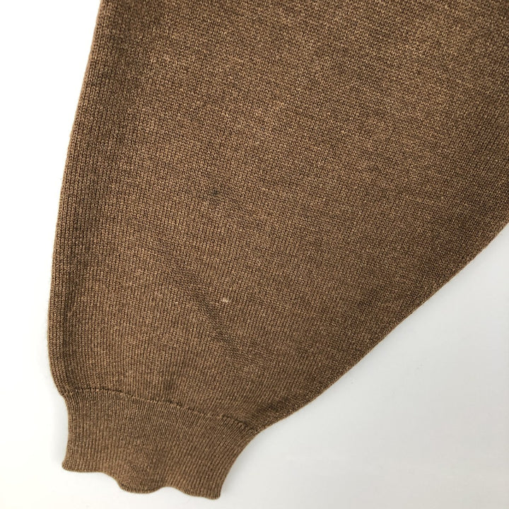 Burberry's BURBERRY LONDON polo knit sweater, made in Spain, men's size XL Merino wool brown type Vintage Second Hand