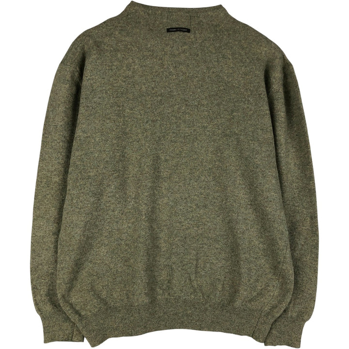 Burberry's Thomas Burberry lambswool knit sweater, men's size XXL Lamb wool Khaki type sage green Vintage Second Hand
