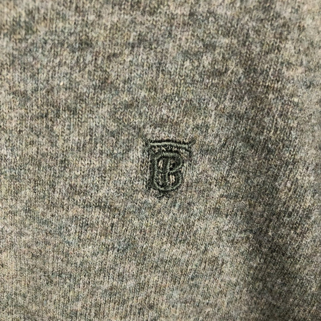 Burberry's Thomas Burberry lambswool knit sweater, men's size XXL Lamb wool Khaki type sage green Vintage Second Hand