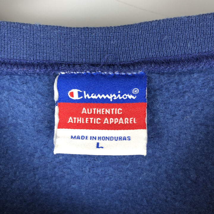 2000'S Champion Authentic Athletics Wear College Sweatshirt, Men's Size L cotton blue type Vintage Second Hand