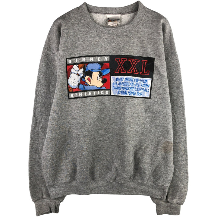 Vintage 90'S Disney Mickey Mouse character sweatshirt, made in the USA, size M, men's cotton gray type Vintage Second Hand