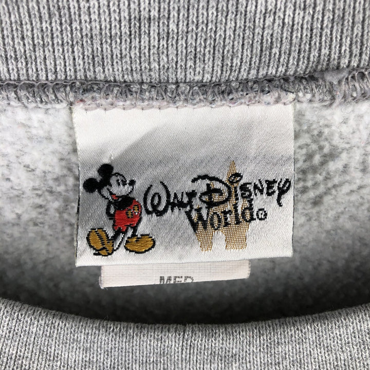Vintage 90'S Disney Mickey Mouse character sweatshirt, made in the USA, size M, men's cotton gray type Vintage Second Hand