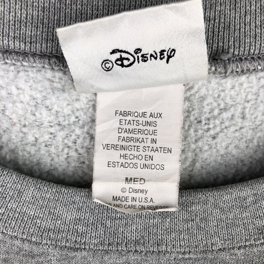 Vintage 90'S Disney Mickey Mouse character sweatshirt, made in the USA, size M, men's cotton gray type Vintage Second Hand