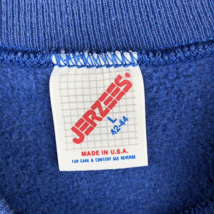 Vintage 80s-90'S Jerzees fish and animal print sweatshirt, made in the USA, size L, men's cotton blue type Vintage Second Hand