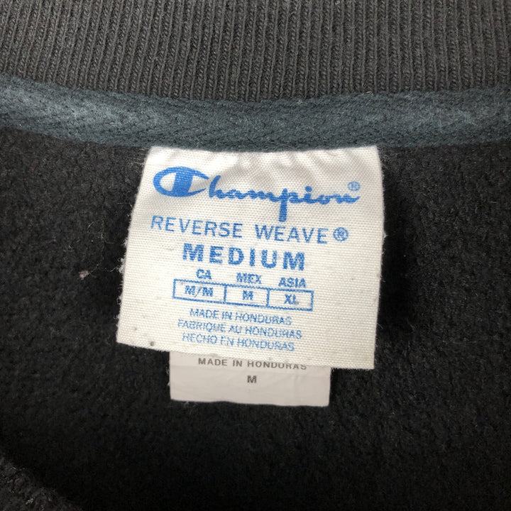 Champion REVERSE WEAVE Reverse Weave Printed Sweatshirt Trainer Men's M size cotton black type Vintage Second Hand