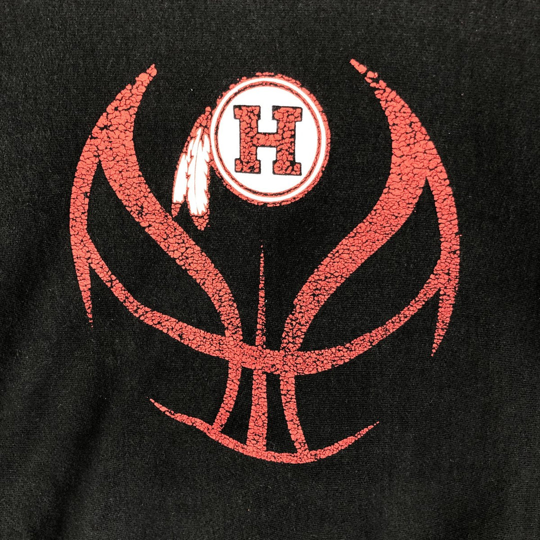 Champion REVERSE WEAVE Reverse Weave Printed Sweatshirt Trainer Men's M size cotton black type Vintage Second Hand