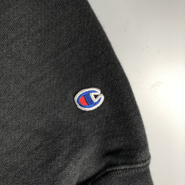 Champion REVERSE WEAVE Reverse Weave Printed Sweatshirt Trainer Men's M size cotton black type Vintage Second Hand