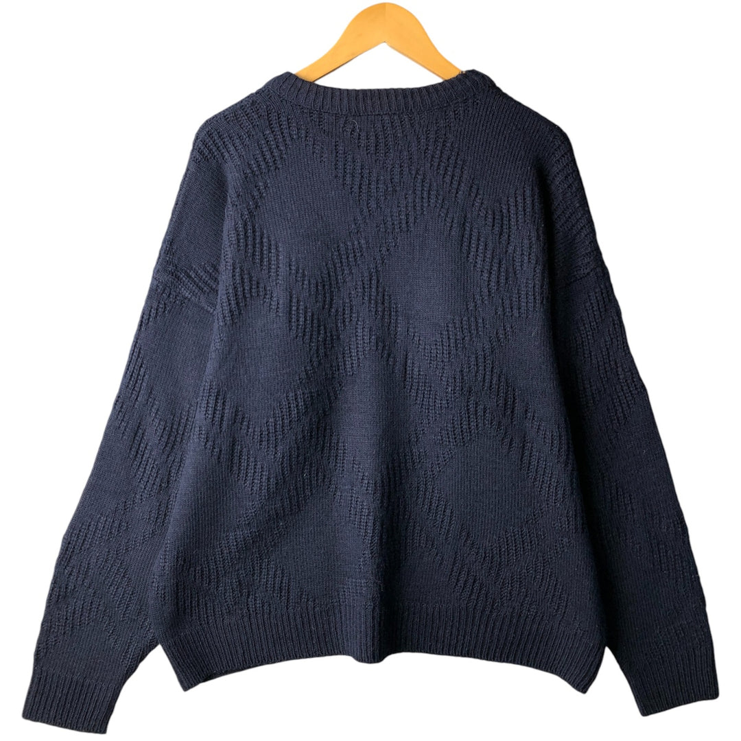 Vintage 1970'S Lacoste Chemise acrylic and wool knit sweater, size 6, men's XL wool navy blue type Vintage Second Hand