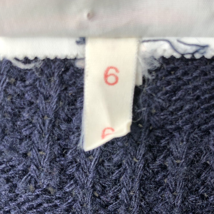 Vintage 1970'S Lacoste Chemise acrylic and wool knit sweater, size 6, men's XL wool navy blue type Vintage Second Hand