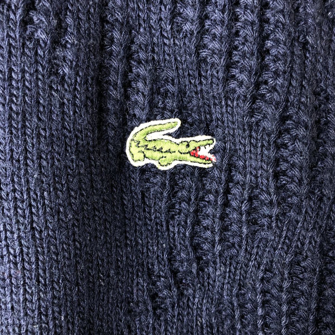 Vintage 1970'S Lacoste Chemise acrylic and wool knit sweater, size 6, men's XL wool navy blue type Vintage Second Hand