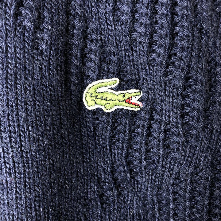 Vintage 1970'S Lacoste Chemise acrylic and wool knit sweater, size 6, men's XL wool navy blue type Vintage Second Hand