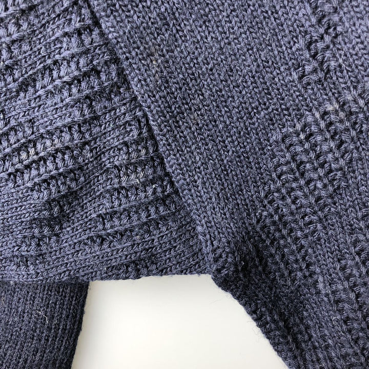 Vintage 1970'S Lacoste Chemise acrylic and wool knit sweater, size 6, men's XL wool navy blue type Vintage Second Hand