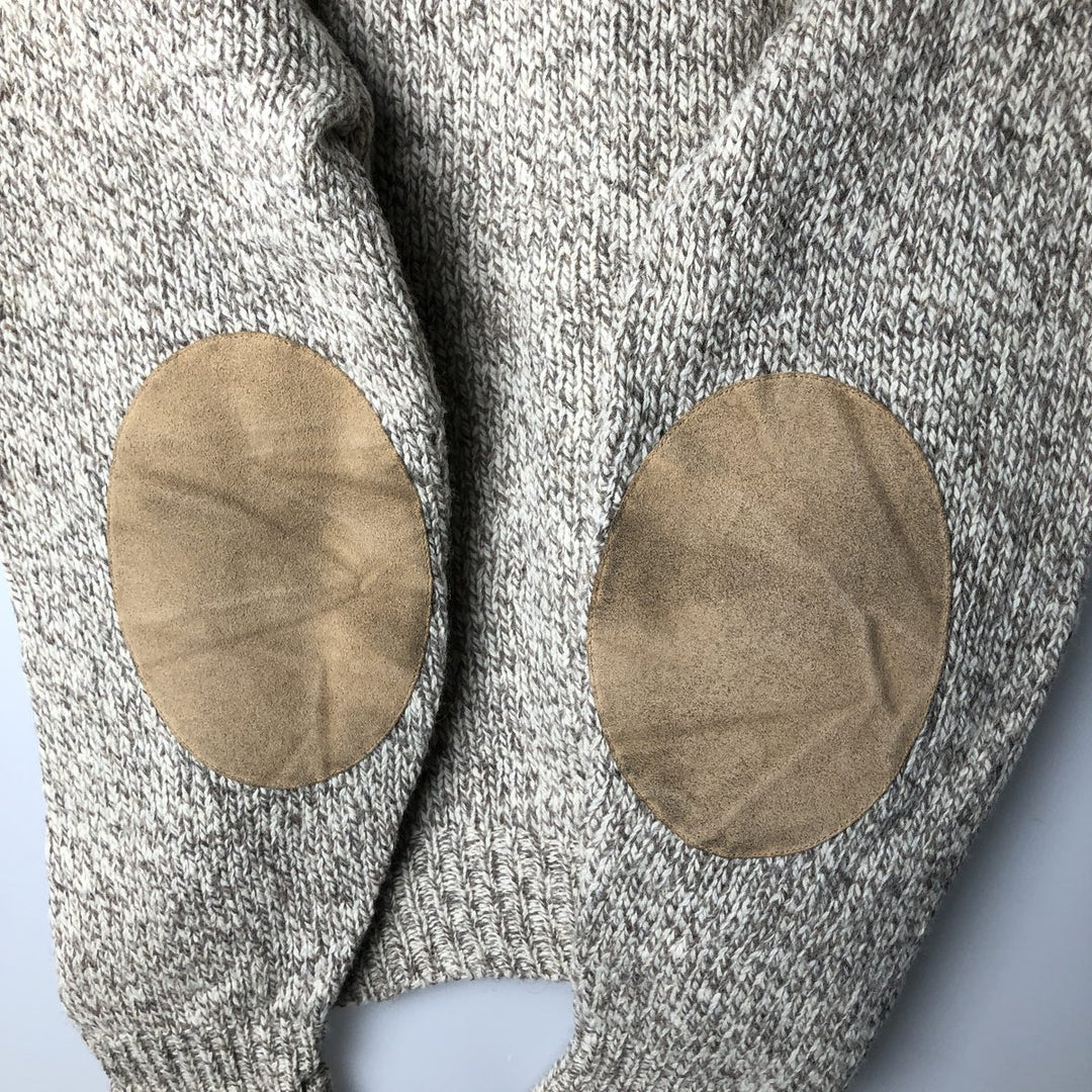 Vintage 80s-90'S Eddie Bauer V-neck knit sweater with black tag, size M, men's unclear Beige type Vintage Second Hand