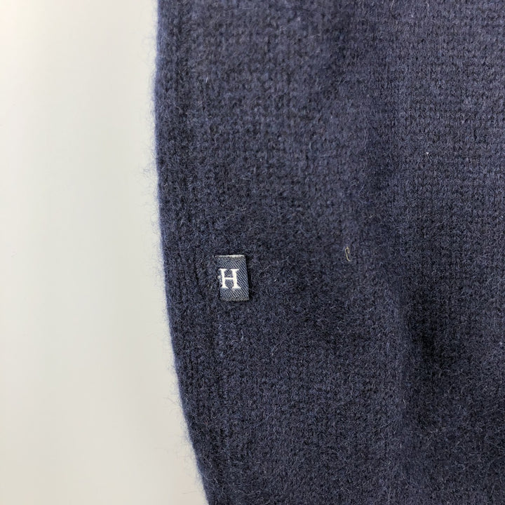 Tommy Hilfiger Cashmere Knit Sweater, Men's Size L Cashmere navy blue type Vintage Second Hand