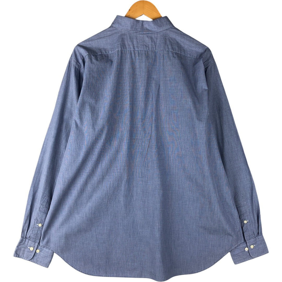 Ralph Lauren POLO by Ralph Lauren ANDREW Long Sleeve Cotton Check Shirt Men's XL cotton Blue type light blue Vintage Second Hand