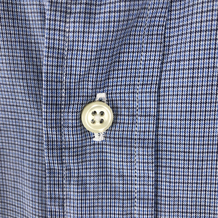 Ralph Lauren POLO by Ralph Lauren ANDREW Long Sleeve Cotton Check Shirt Men's XL cotton Blue type light blue Vintage Second Hand