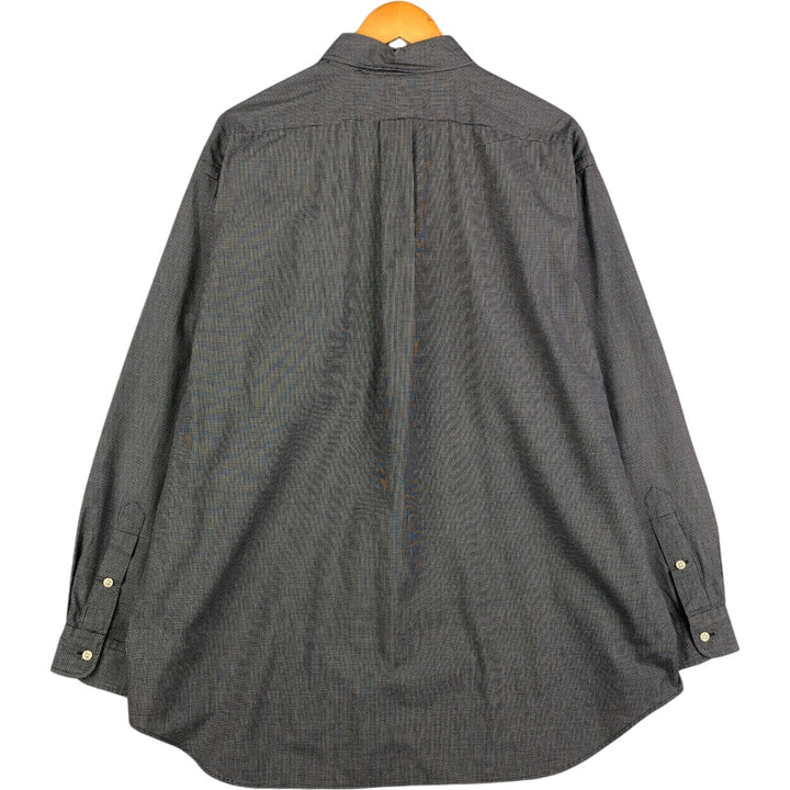 Ralph Lauren BLAIRE long sleeve button down check shirt, men's XL size cotton black type Vintage Second Hand