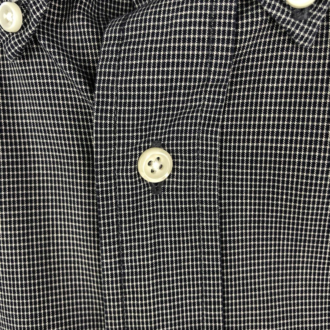 Ralph Lauren BLAIRE long sleeve button down check shirt, men's XL size cotton black type Vintage Second Hand