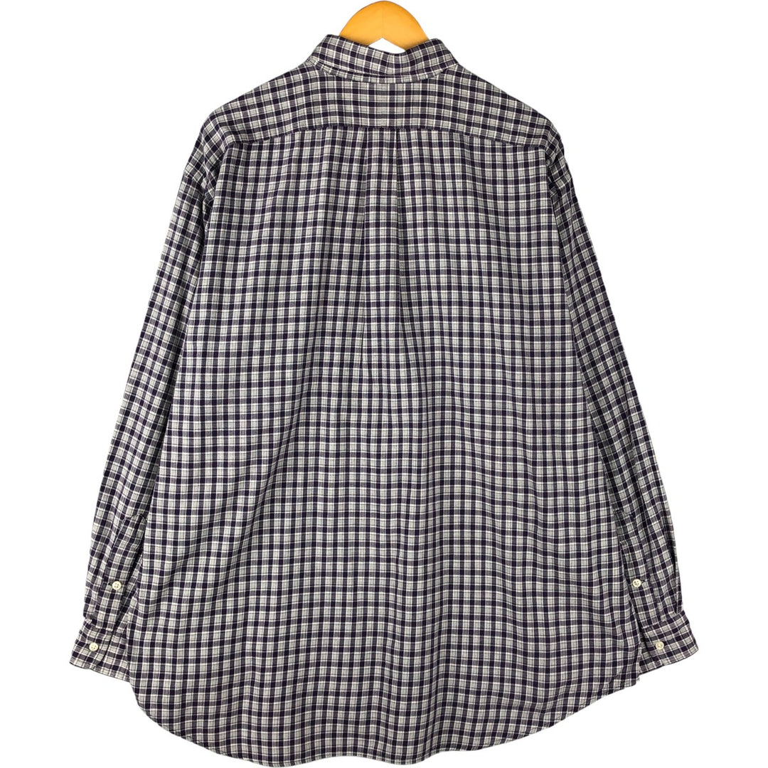 Ralph Lauren BLAKE long sleeve button down check shirt, men's XL size cotton purple type Vintage Second Hand