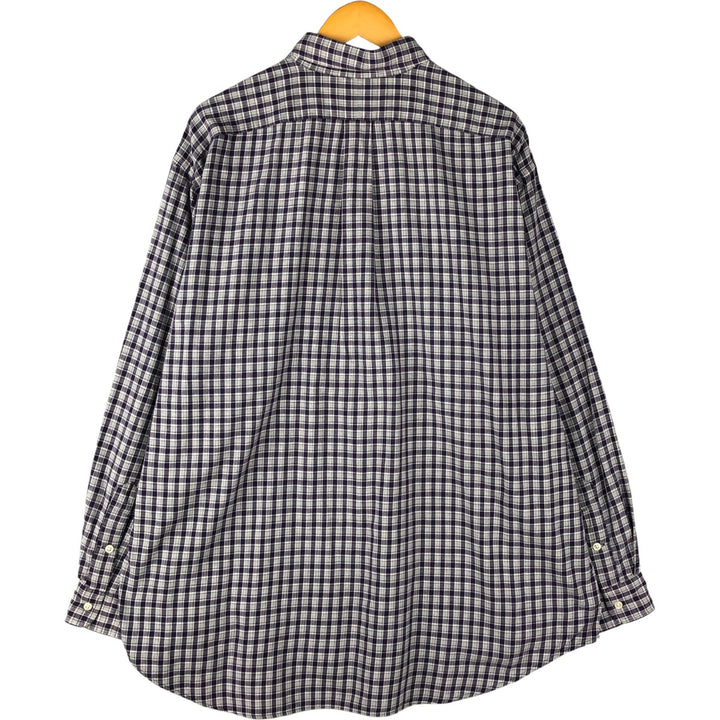 Ralph Lauren BLAKE long sleeve button down check shirt, men's XL size cotton purple type Vintage Second Hand