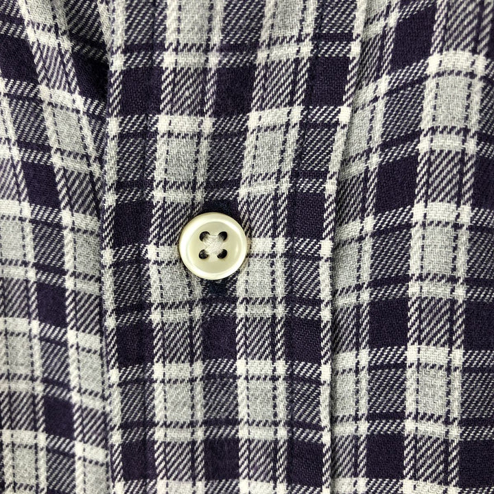 Ralph Lauren BLAKE long sleeve button down check shirt, men's XL size cotton purple type Vintage Second Hand