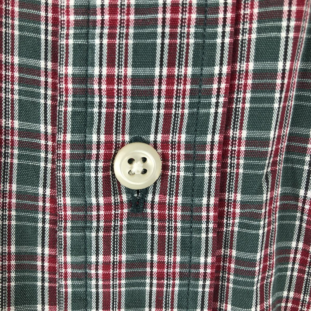 Ralph Lauren BLAIRE long sleeve button down check shirt, men's XL size cotton Khaki type Vintage Second Hand