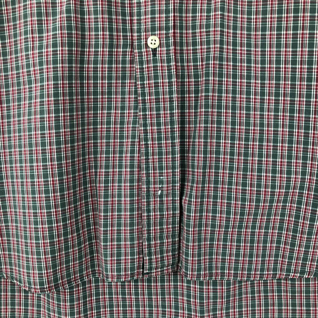 Ralph Lauren BLAIRE long sleeve button down check shirt, men's XL size cotton Khaki type Vintage Second Hand