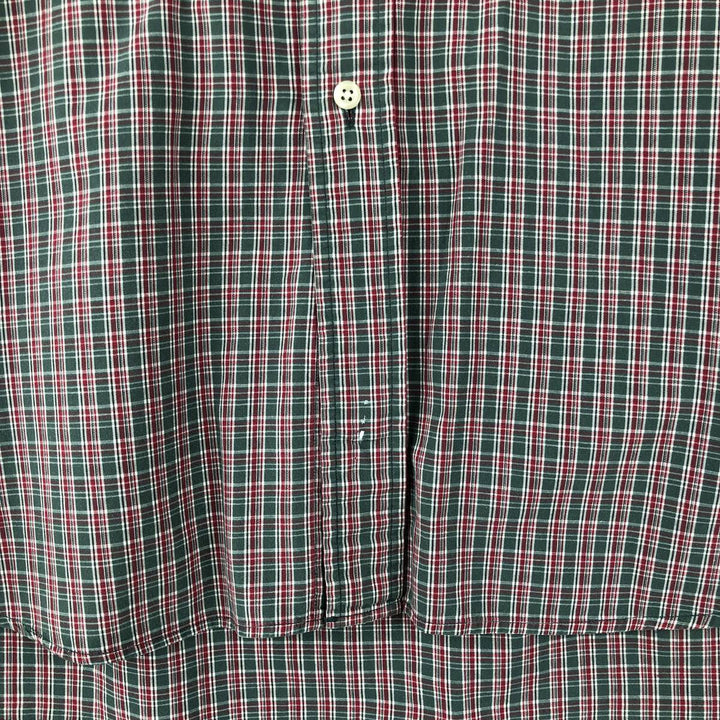 Ralph Lauren BLAIRE long sleeve button down check shirt, men's XL size cotton Khaki type Vintage Second Hand