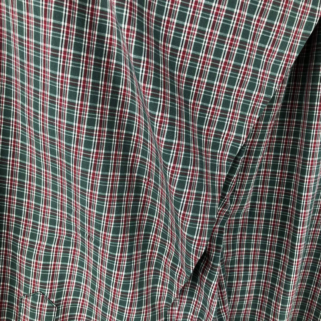Ralph Lauren BLAIRE long sleeve button down check shirt, men's XL size cotton Khaki type Vintage Second Hand
