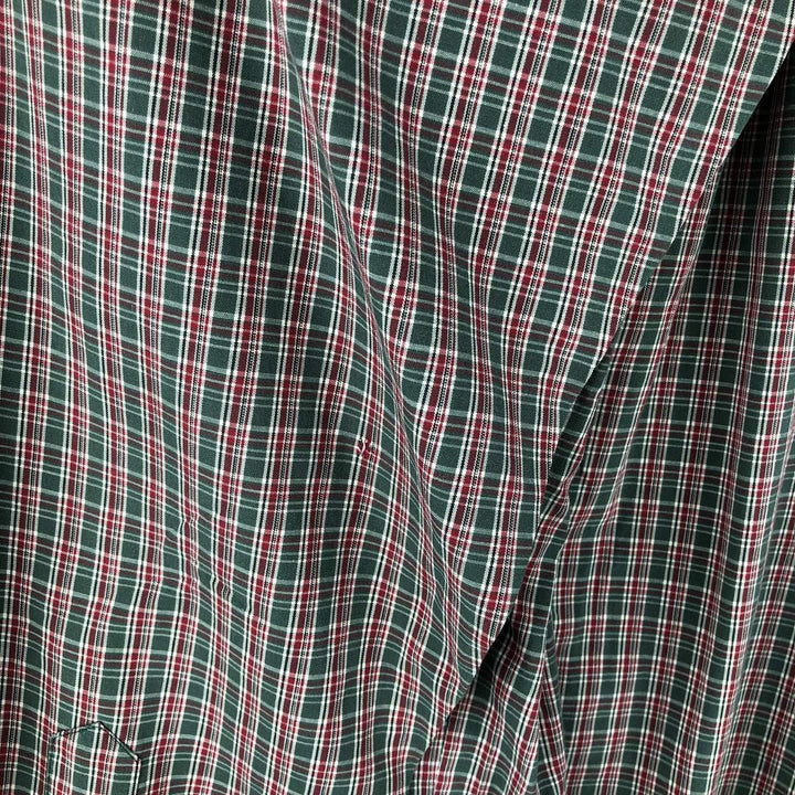 Ralph Lauren BLAIRE long sleeve button down check shirt, men's XL size cotton Khaki type Vintage Second Hand