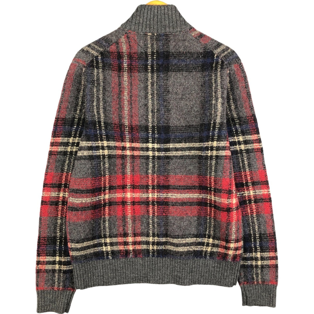 Tommy Hilfiger Driver's Knit Sweater, Men's Size L wool Charcoal Vintage Second Hand