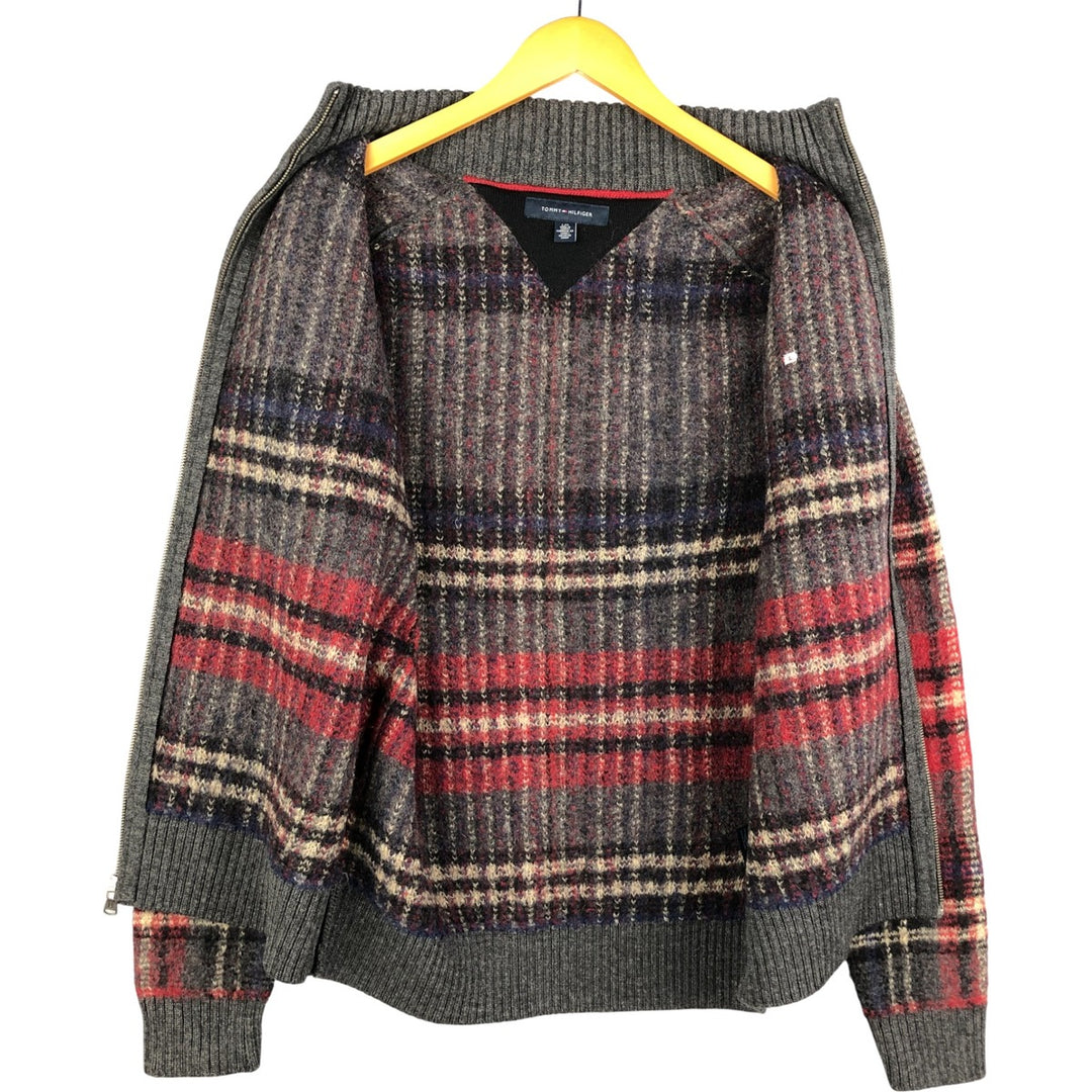 Tommy Hilfiger Driver's Knit Sweater, Men's Size L wool Charcoal Vintage Second Hand