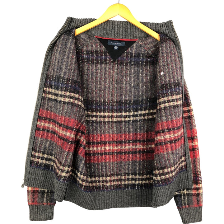 Tommy Hilfiger Driver's Knit Sweater, Men's Size L wool Charcoal Vintage Second Hand