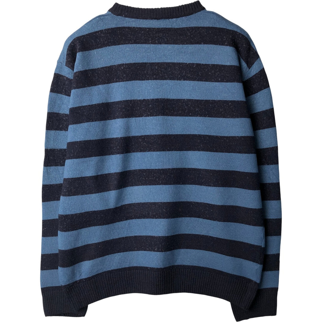 Lacoste Striped Wool Knit Sweater, Size 6, Men's XL wool Blue type light blue Vintage Second Hand