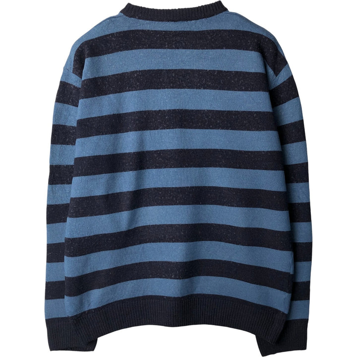 Lacoste Striped Wool Knit Sweater, Size 6, Men's XL wool Blue type light blue Vintage Second Hand