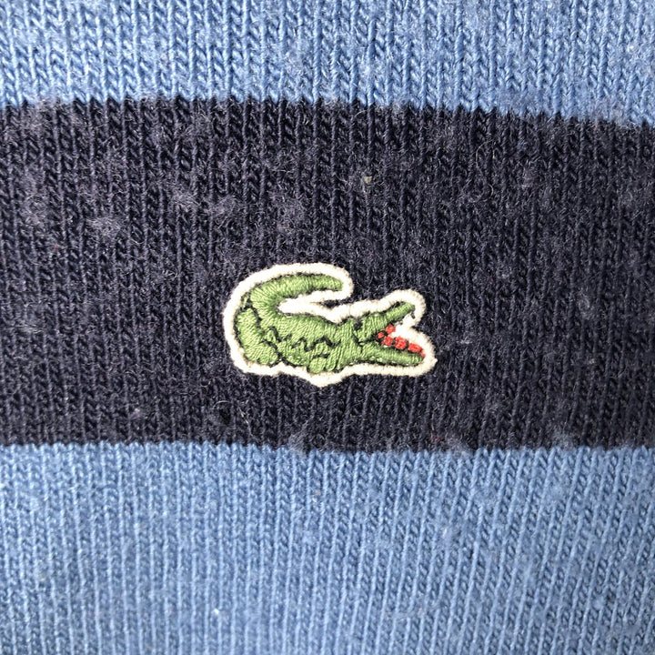 Lacoste Striped Wool Knit Sweater, Size 6, Men's XL wool Blue type light blue Vintage Second Hand