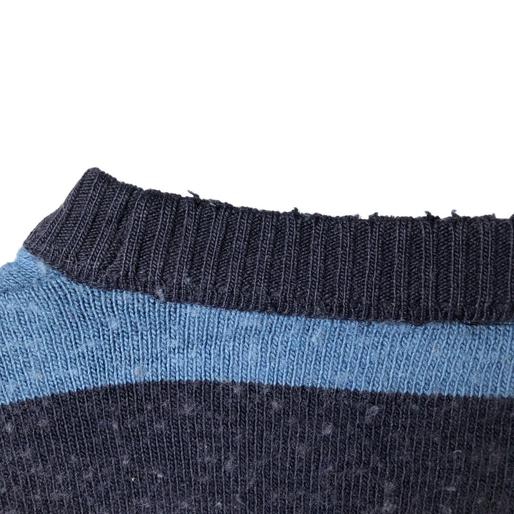 Lacoste Striped Wool Knit Sweater, Size 6, Men's XL wool Blue type light blue Vintage Second Hand