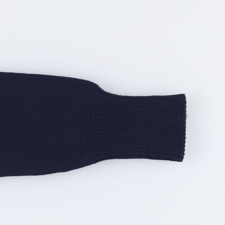 Vintage 1950'S UCLA University of California, Los Angeles V-neck cotton knit sweater, size S, men's unclear navy blue type Vintage Second Hand