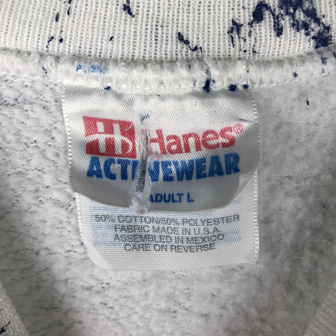 90s-00'S Pelican Pattern Hanes ACTIVEWEAR All-Over Animal Print Sweatshirt, Men's Size L cotton white type Vintage Second Hand