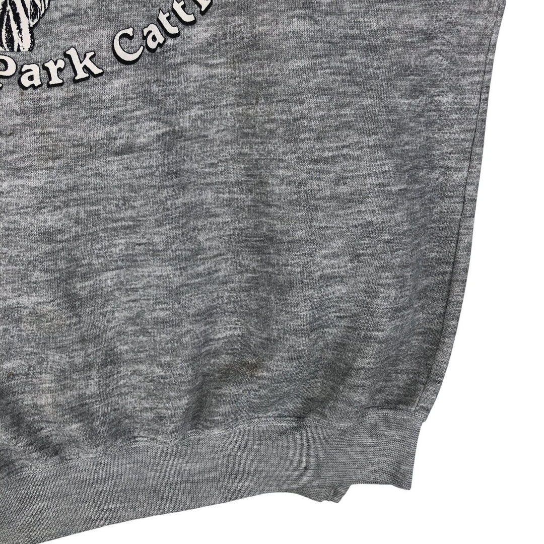 Vintage SPRINTPRINT White Park Cow Animal Pattern Sweatshirt, Made in the UK, Men's XL cotton gray type Vintage Second Hand
