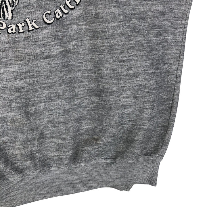 Vintage SPRINTPRINT White Park Cow Animal Pattern Sweatshirt, Made in the UK, Men's XL cotton gray type Vintage Second Hand