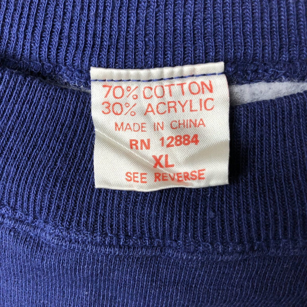 Plain blank sweatshirt, women's size XL cotton navy blue type Vintage Second Hand