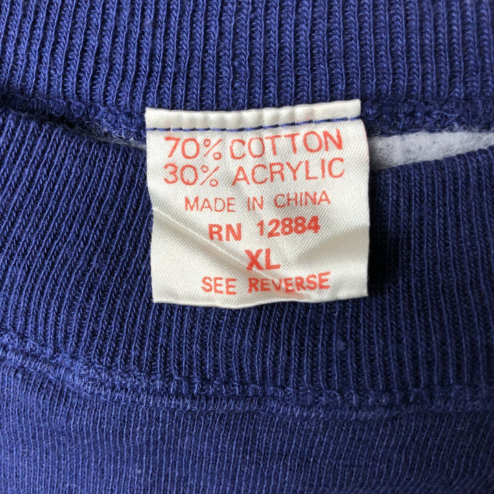Plain blank sweatshirt, women's size XL cotton navy blue type Vintage Second Hand