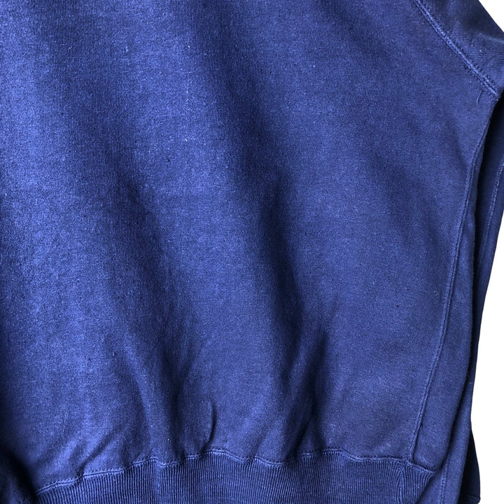 Plain blank sweatshirt, women's size XL cotton navy blue type Vintage Second Hand