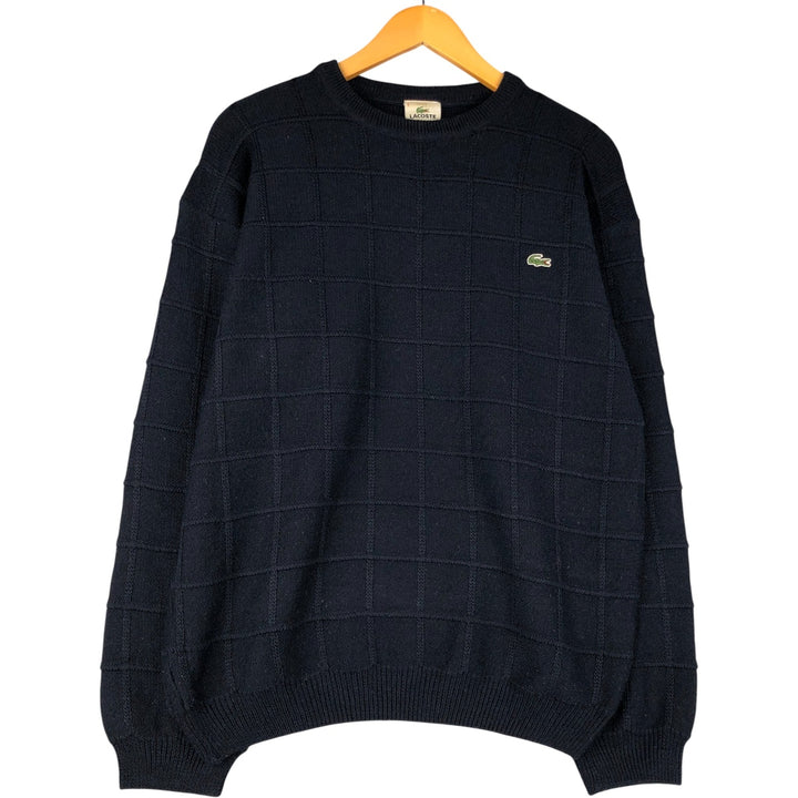 Lacoste Acrylic and Wool Knit Sweater, Size 6, Men's XL wool navy blue type Vintage Second Hand