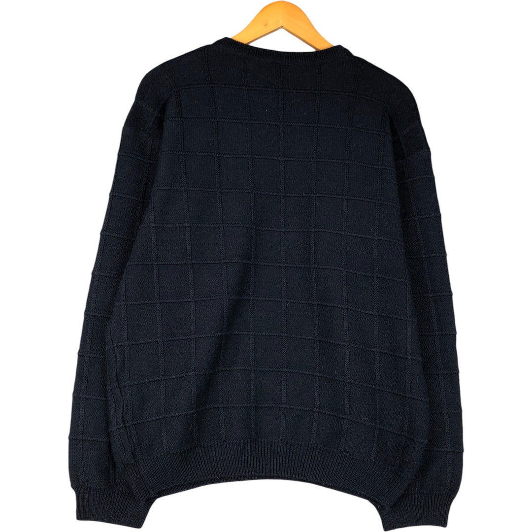 Lacoste Acrylic and Wool Knit Sweater, Size 6, Men's XL wool navy blue type Vintage Second Hand