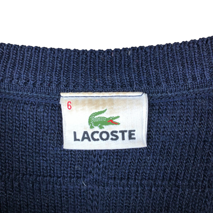 Lacoste Acrylic and Wool Knit Sweater, Size 6, Men's XL wool navy blue type Vintage Second Hand