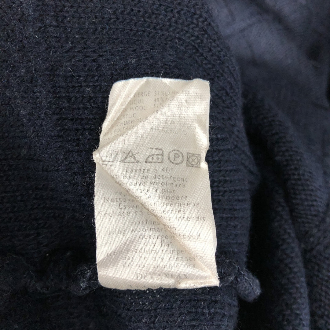 Lacoste Acrylic and Wool Knit Sweater, Size 6, Men's XL wool navy blue type Vintage Second Hand