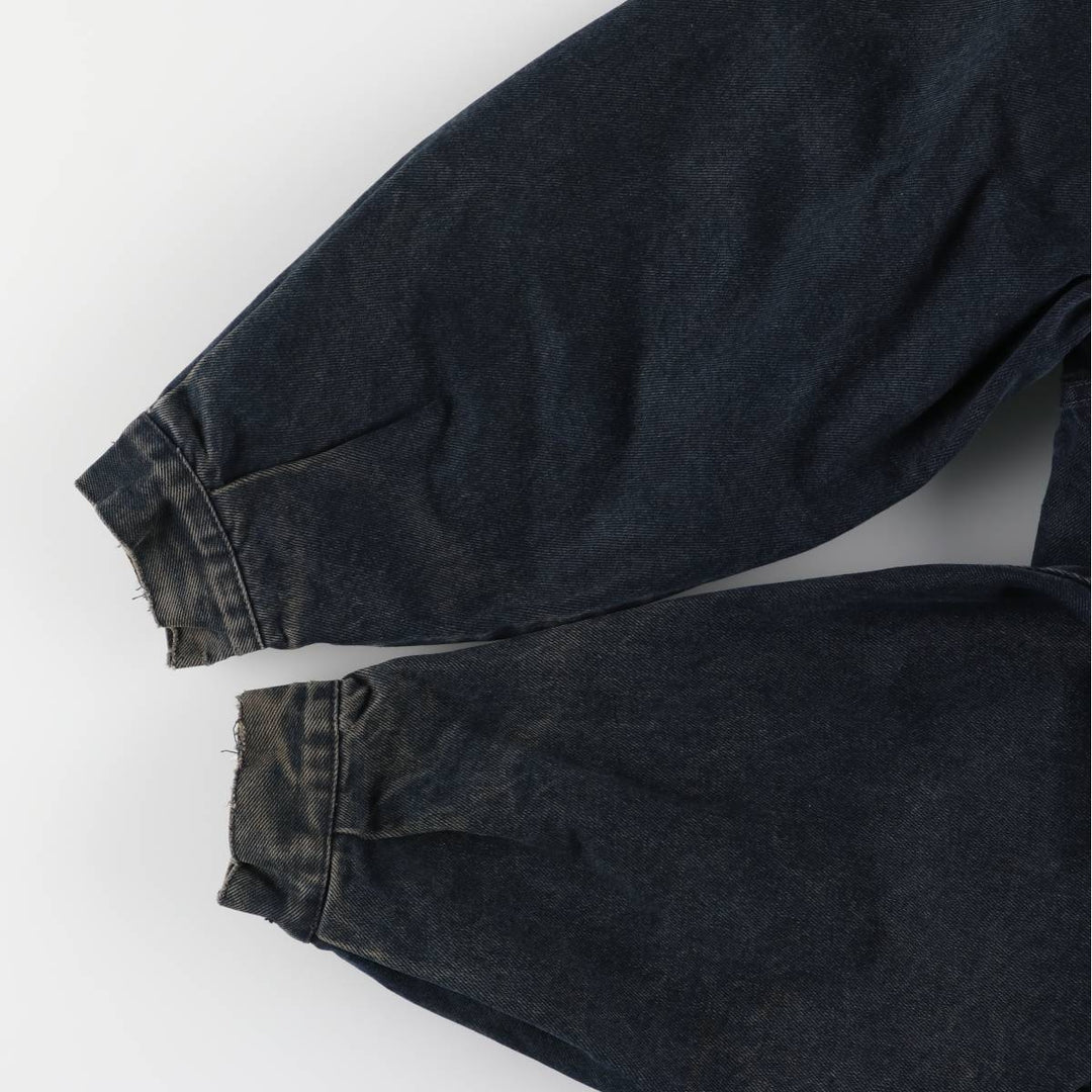 Marlboro Leisure Wear Black Denim Boa Jacket, Men's Size XL, Vintage cotton black type Vintage Second Hand